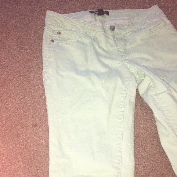 Mint color forever 21 skinny jeans - Picture 2 of 4